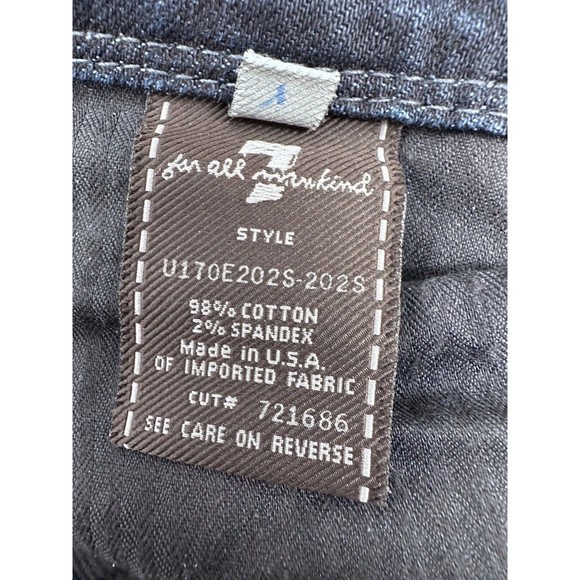 7 for all mankind Flint Crop Jeans Y2K Light Wash Women’s Size 29 EUC Flare - Picture 7 of 8